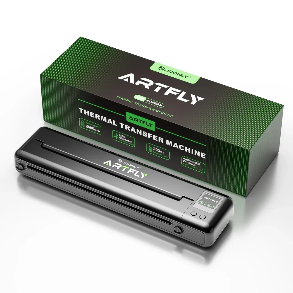 

JCONLY Artfly Wireless Tattoo Thermal Stencil Printer Portable Bluetooth Mobile&pc Tattoo Transfer Machine for Tattoo Transfer