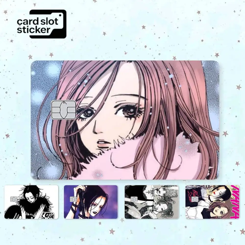 Cartoon N-NANA Anime  Credit Card HD Stickers Small Chip Waterproof Sticker Game Card Decal Gift