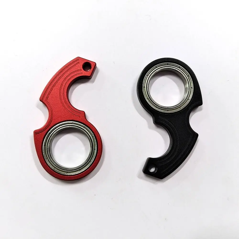 Aluminium Alloy Revolve Fingertip Keyring Relieve Boredom Light Trendy Fidget Spinner Keychain Light Weight Creative