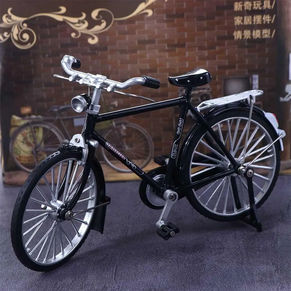 Metal Mini Bicycle Miniature Model Cycling Figurine Retro Bicycle Toys Vintage Bicycle Model Simulation Bicycle Bicycle Model