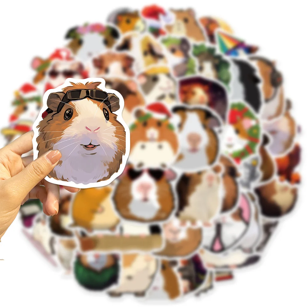 10/30/50PCS New Guinea Pig Animal Sticker Pack Cartoon Creative Anime iPad  Luggage Car Graffiti Decoration Waterproof Wholesale