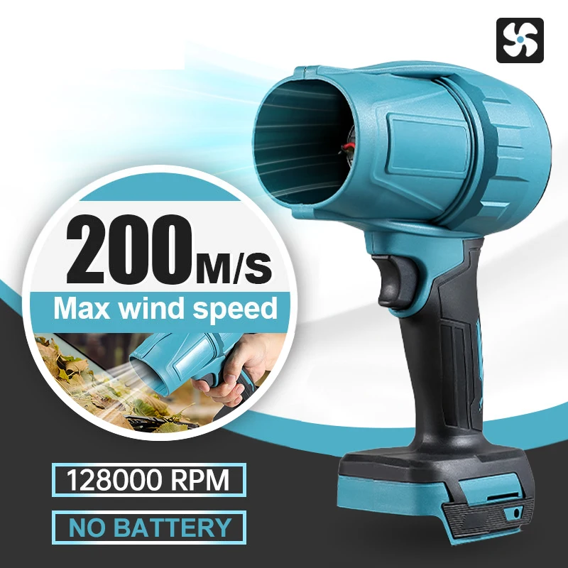 1500W 21V Electric Air Blower Turbo Blowers Jet Fan 200M/S Violent Car Dryer Handheld Dust Blowing Tool for Makita 18V Battery