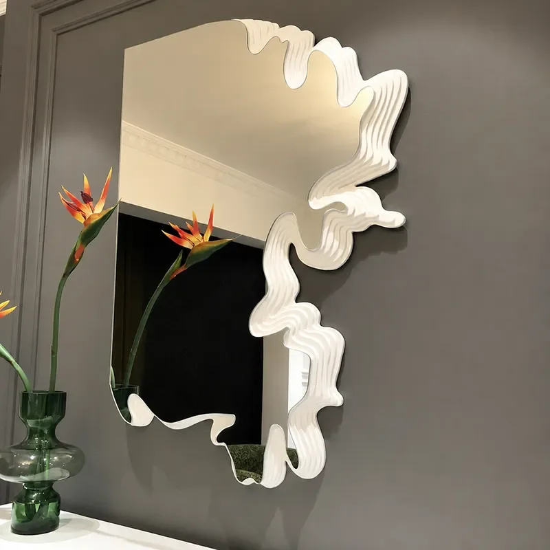 Irregular Vanity Mirror Creative Wall Mounted Decorative Mirror for Entrance Home Improvement Special Shaped Ins Style