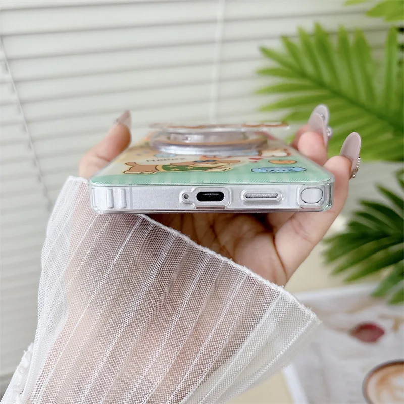 Splicing Cartoon Dog Cherry Case Samsung Galaxy S26Ultra S25Ultra S24Ultra S23 Ultra S26U Protective Case