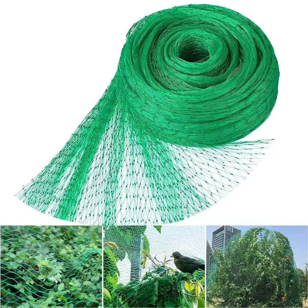 

Garden Netting Green Woven Mesh Protect Plants Fruits Flowers Trees stretch Fencing Durable Net stops Birds Deer Animals