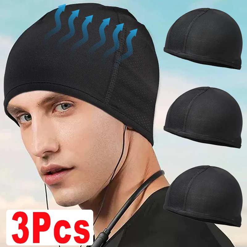 Summer Helmet Dry Breathable Quick Drying Sport Beanie Men Women Running Riding Motorcycle Sweat Wicking Hat Hood Headband Hats