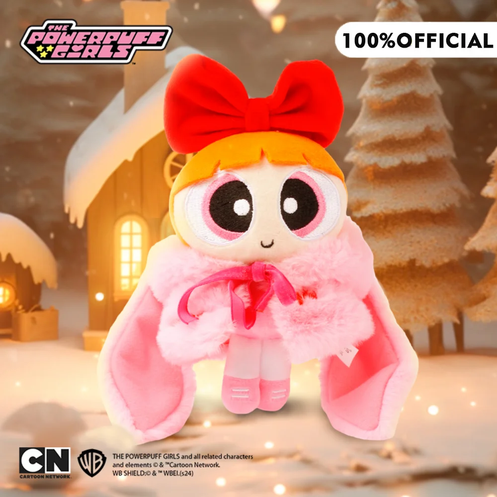 本物のパワーパフガールズケープシリーズ漫画ぬいぐるみキーホルダーかわいいアニメブロッサムバブルバッグ装飾おもちゃ女の子ギフト