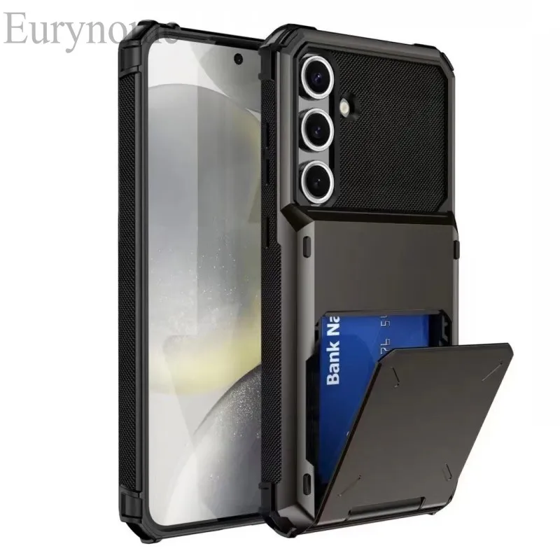 Wallet Card Case for Samsung Galaxy S24 FE S23 Plus S22 S21 S26 Ultra S25 Note 20 Armor Shockproof Slot Flip Hidden Pocket Cover
