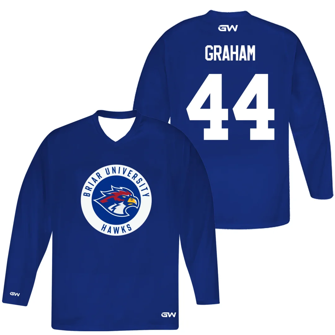 Off Campus Briar University Hawks Hockey Jersey Graham 44 Tucker 46 T-shirt  Summer Sports Men's Woman's T-Shirt Kid's Clothing