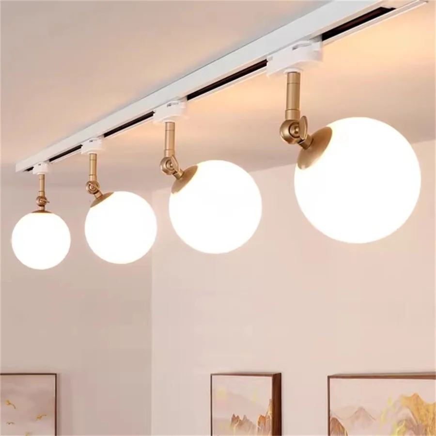 10W Nordic LED Track Light G9 Glass Globe LED Ceiling Spot Light for Shop Kitchen Spotlight Track Lighting Rail Ceiling Lamp