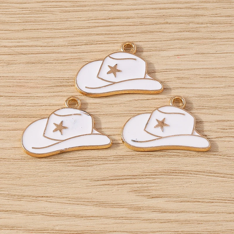 10 Stück niedliche Emaille-Cowboystiefel-Hut-Charms-Anhänger für Schmuckherstellung, DIY-Tropfenohrringe, Halskette, Armbänder, handgefertigte Bastelgeschenke – Detail 17