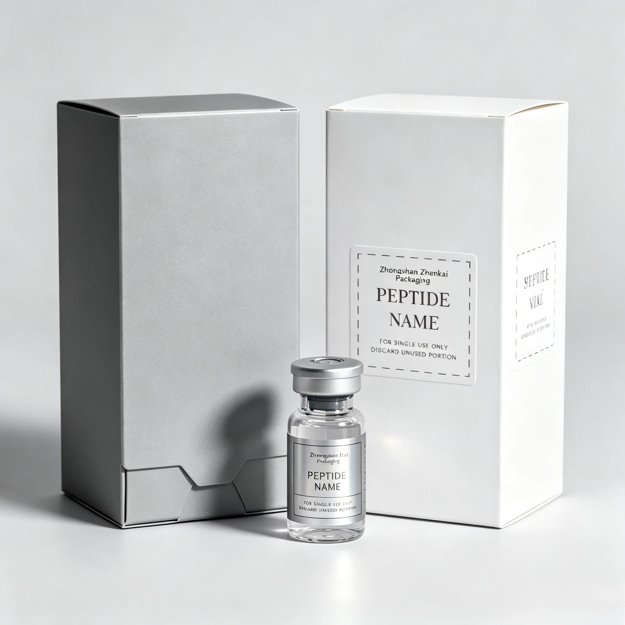 Custom Peptide Bottle Sticker Box Custom Waterproof Vinyl Label Fit 3ml 10ml Cosmetic Serum Vial Accessory - zdjęcie 1