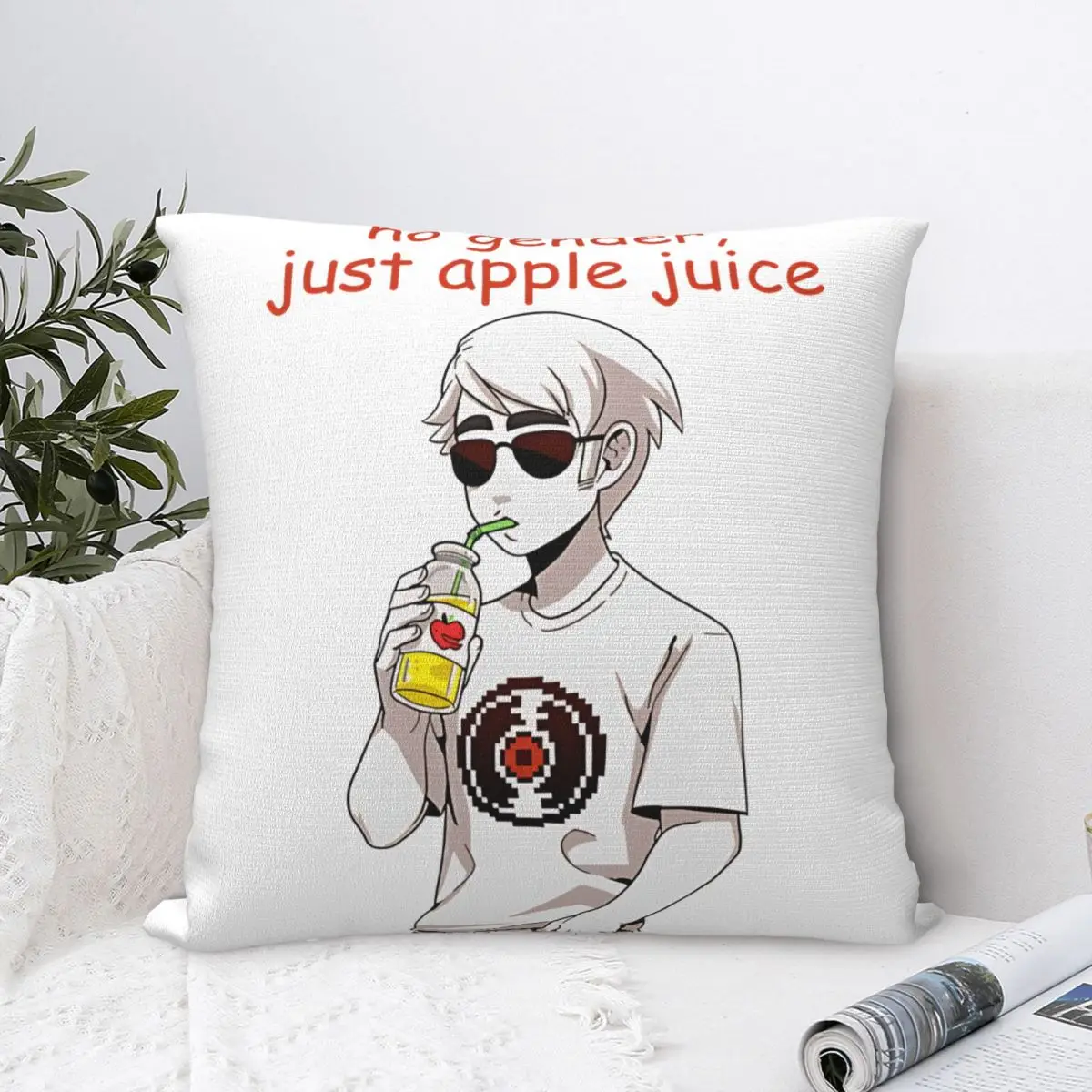 New Style Home Dave Strider No Gender Just Apple Juice HomestuckDecoration Pillowcase Merch Pillow Covers Square Multi-Size