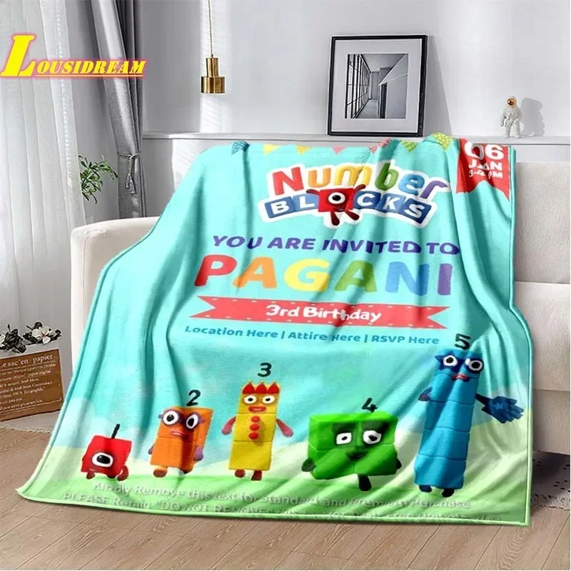 N-Numberblocks-s fashionable anime blanket warm and comfortable flannel sofa bed outdoor quilt children\'s birthday gift