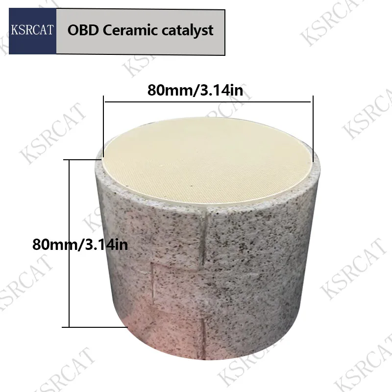 

Универсальный 80*80 мм автомобильный трехходовой каталитический сотовый керамический несущий OBD очищенный выхлопной газовый фильтр для автомобиля