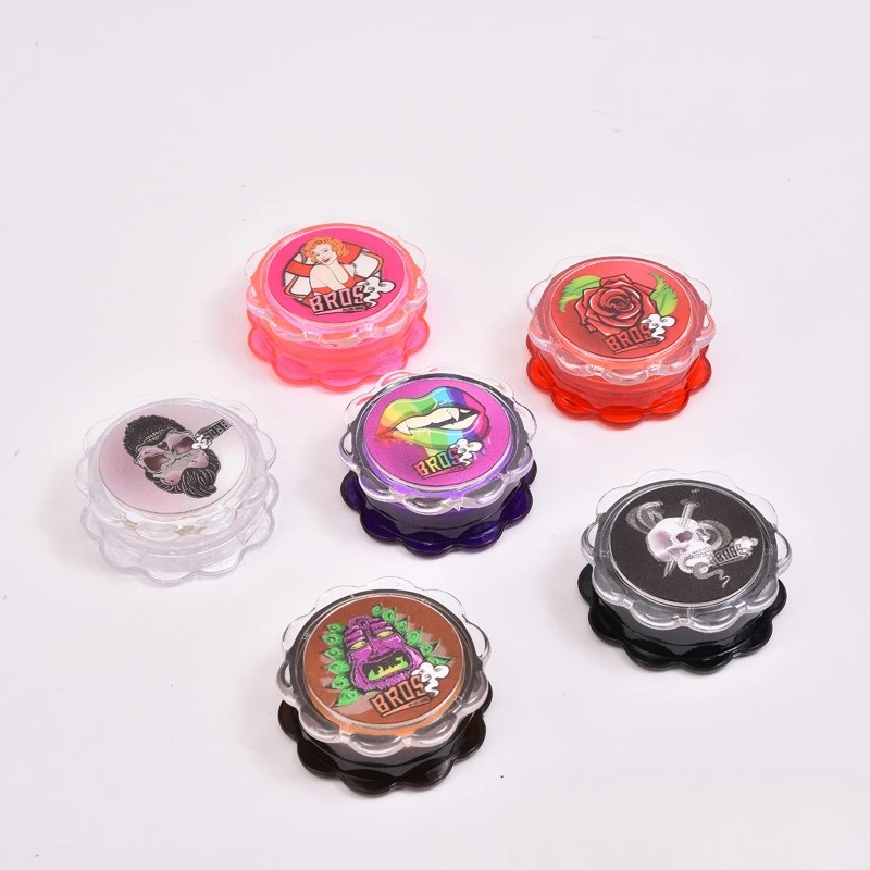 Pattern 3-layer 60mm herbal grinder 3-layer manual grinder grinder cigarette set accessories
