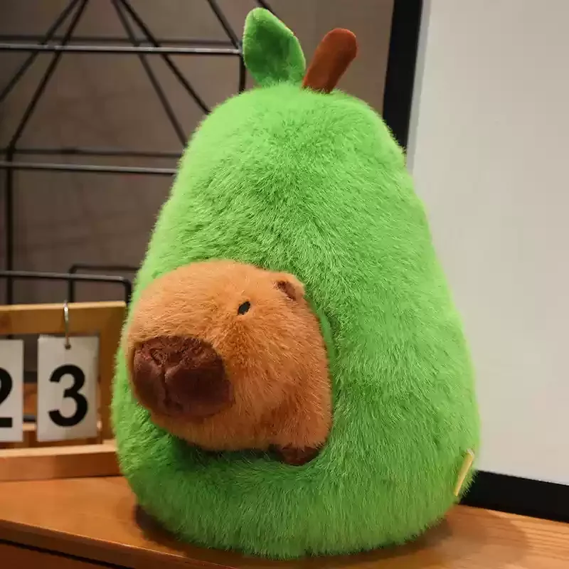 ในสต็อกน่ารัก Capybara Plush ของเล่น Plush Creative Avocado หมอนตกแต่งห้องที่ถอดออกได้ของเล่นสาววันเกิด/คริสต์มาสของขวัญ