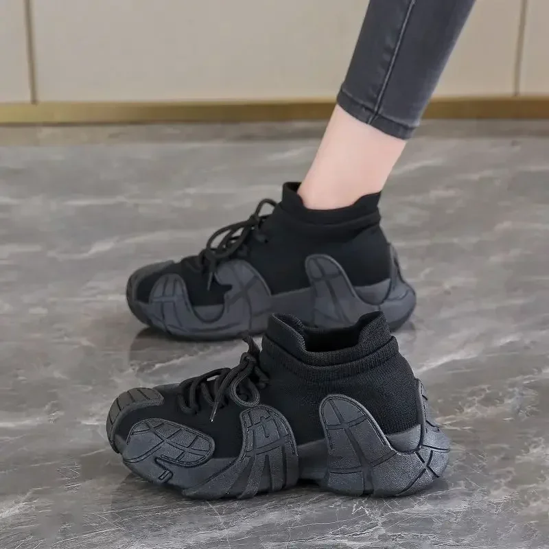 

Женская обувь светильник женская спортивная обувь на высокой платформе, спортивные кроссовки в эстетике, новинка 2024, прогулочная 39 Повседневная корейская мода