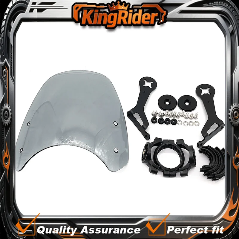 For Bonneville Bobber 2017-2024 Motorcycle Accessories Windshield Windproof Windscreen With Stand Wind Deflectors Kit