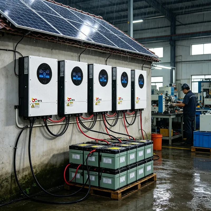 6KW-12KW IP65 Single Phase Hybrid Solar Inverter On Grid MPPT Design For Africa Nigeria Kenya Solar System