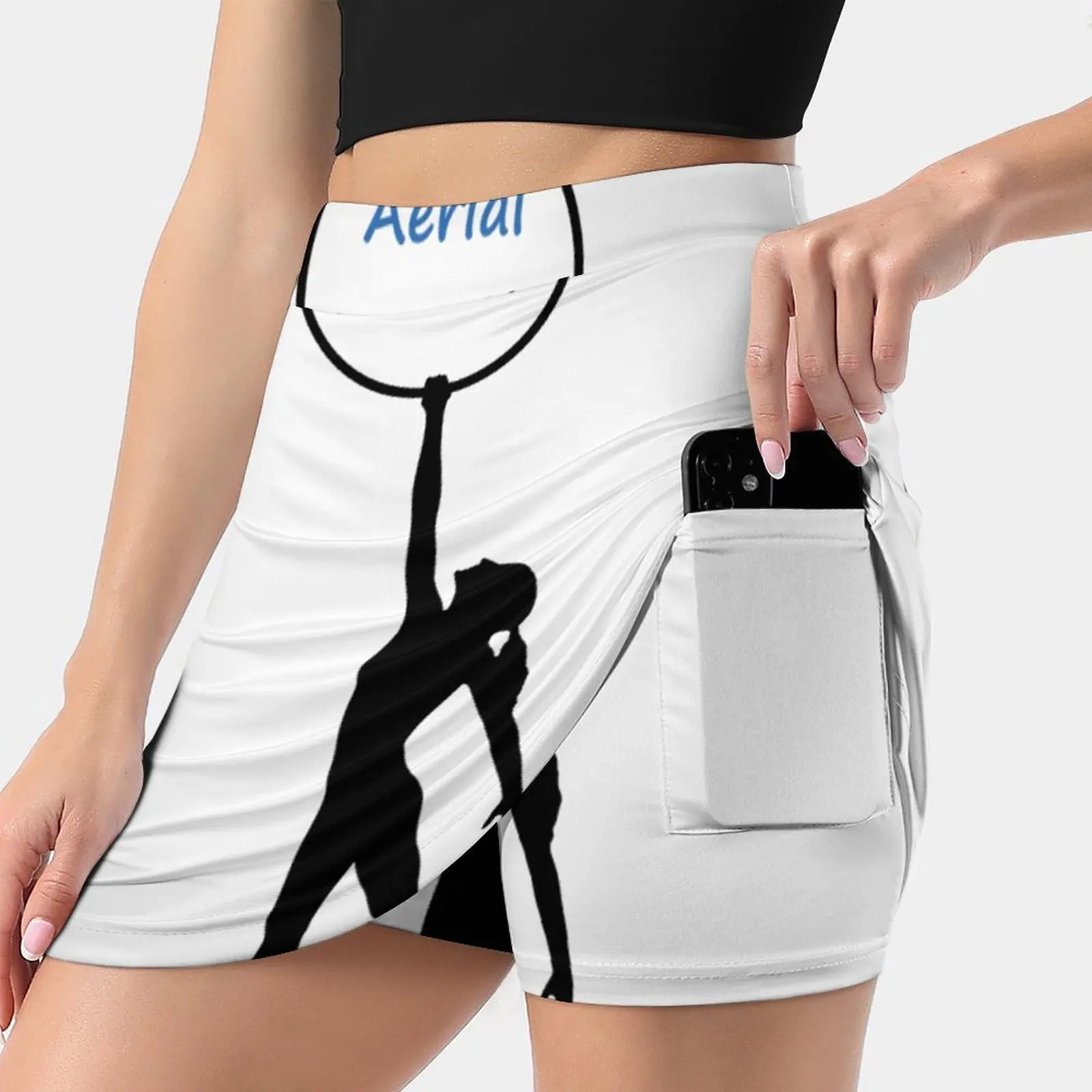 Aerial Dancer Women's Fashion Sporting Skirt With Pockets Tennis Golf Running Skirts Aerial Fitness Aerial Dance Aerial Hoop