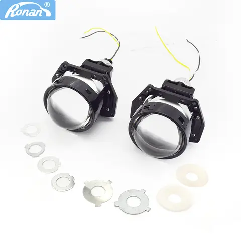 Ronan-58W 3 인치 Bi LED 렌즈 듀얼 리플렉터 12V 24V, 헬라 3R G5 개조 H1 H4 H7 9005/9006 자동차 액세서리 헤드 라이트 업그레이드