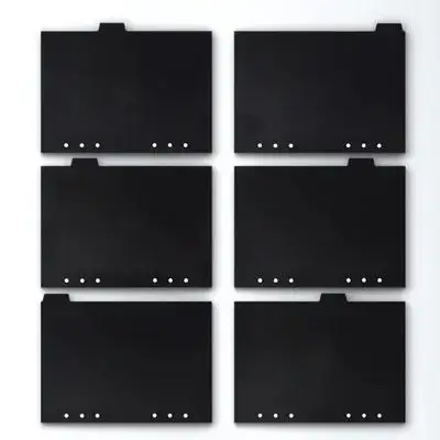 

Набор из 6 цветных разделителей для папок формата А5, перфорированные пластиковые разделители для блокнотов, отчетов, журналов, индексные разделители