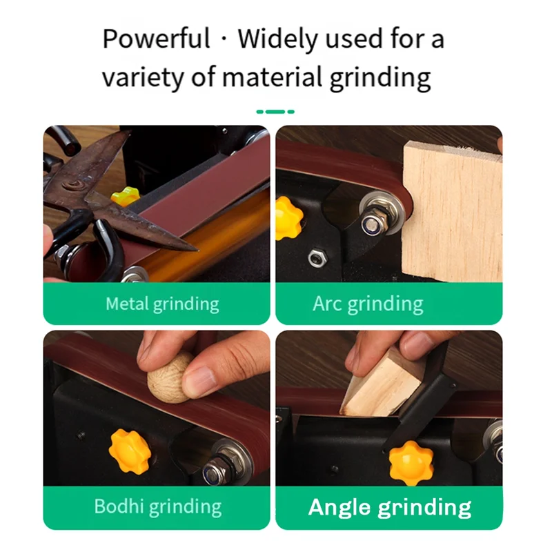 N08R 250W 775 Mini Belt Sander Electric Bench Grinder Sanding Machine 7 Speed Small Grinder Sharpener For Woodworking US Plug