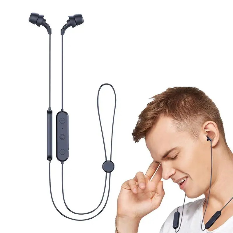 Blue Tooth Headphones Neckband Neck Headphones In-Ear Earphones Waterproof Long Battery Stereo Bass Online Control For Daily