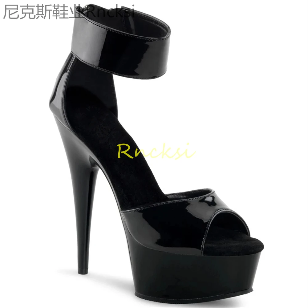 

15cm High-heeled sandals women summer Joker fashion stiletto fashion temperament sandals women