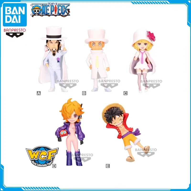 

BANDAI Original One Piece WCF Series Rob Lucci Luffy Lilith Stussy World Colleclable Figure Action Figures Model Kids Gifts