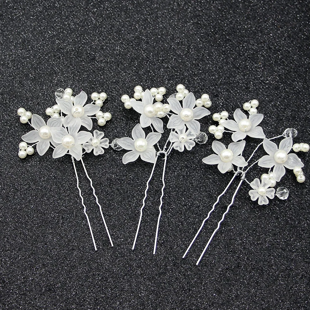 

4Pcs U Shaped Wedding Accessories Luxury Acrylic Bridal Hairpins for Party Hairstyles Hair Chopsticks Women Bridal Hair