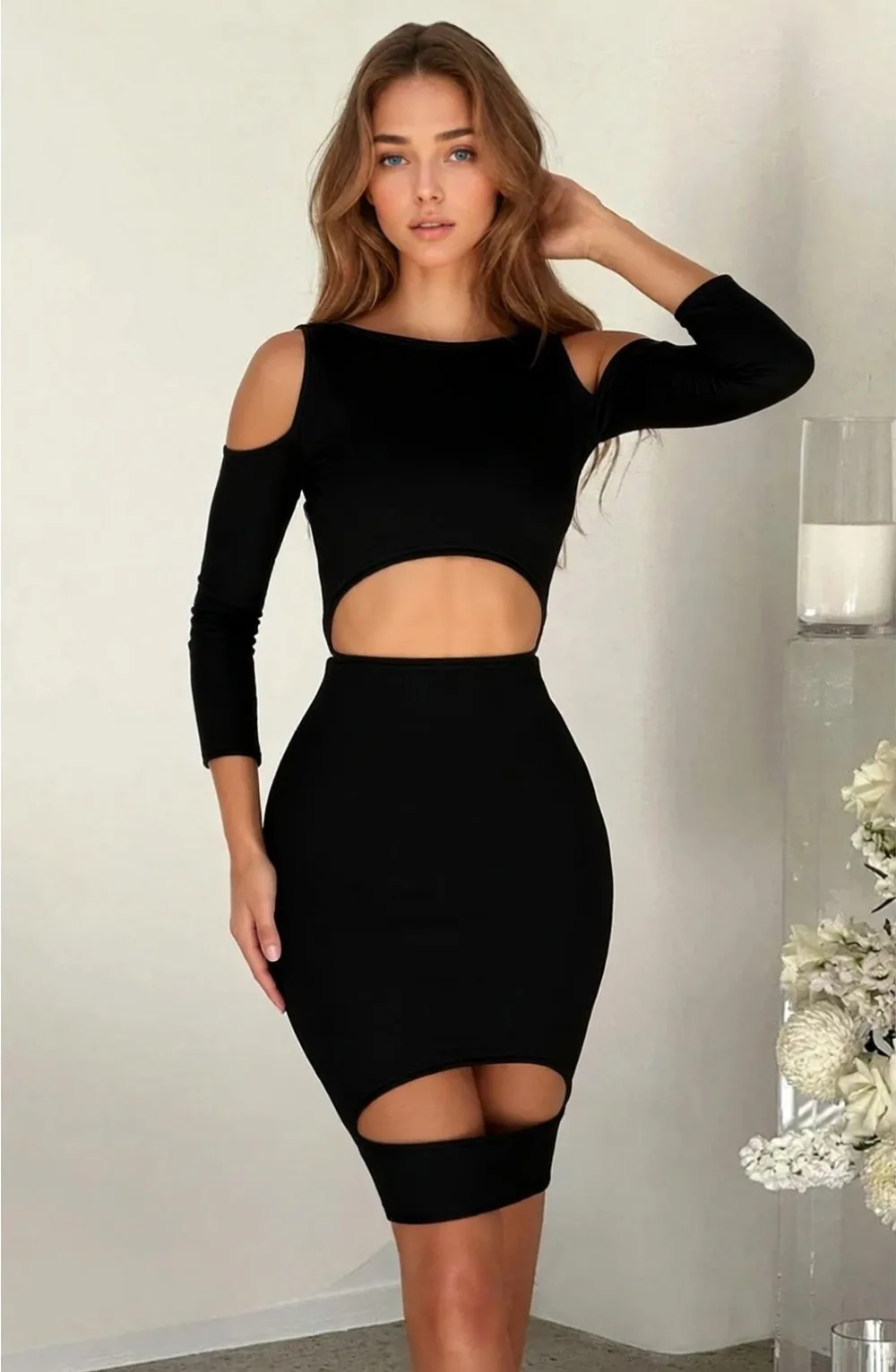 

Women's Casual Dresses Female Clothing Elegant Party Dresses Women's Bodycon Dress Long Sleeve