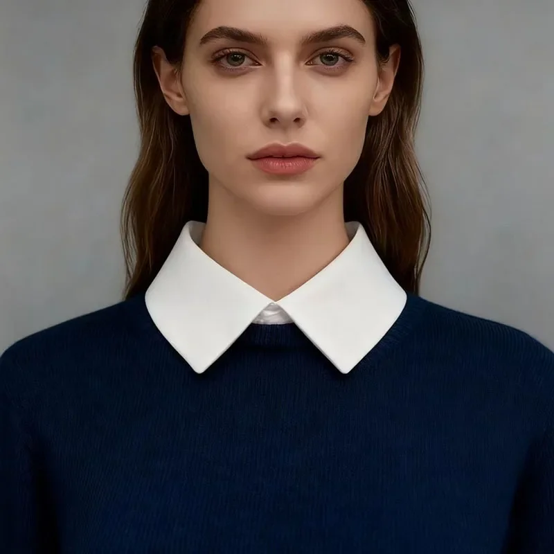 여성용 셔츠 스웨터 화이트 가짜 칼라 포멀 수트 넥 초커 조절 가능 탈부착 가능한 칼라 장식용 여성 넥타이