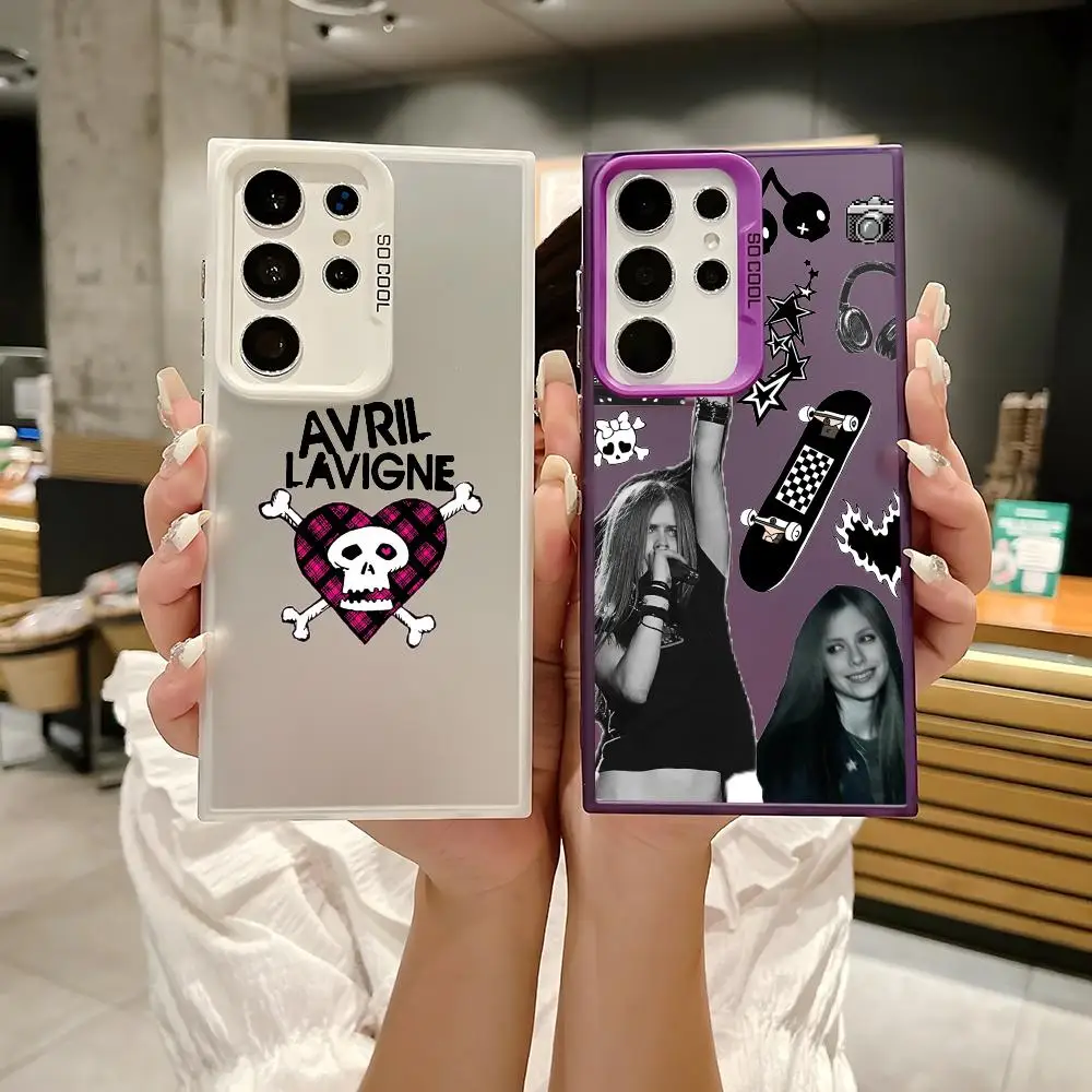 Singer A-Avril L-Lavigne Phone Case For Samsung Galaxy S25 Edge S24 S23 S22 S21 S20 Ultra Matte Laser Aurora Funda Phone Case