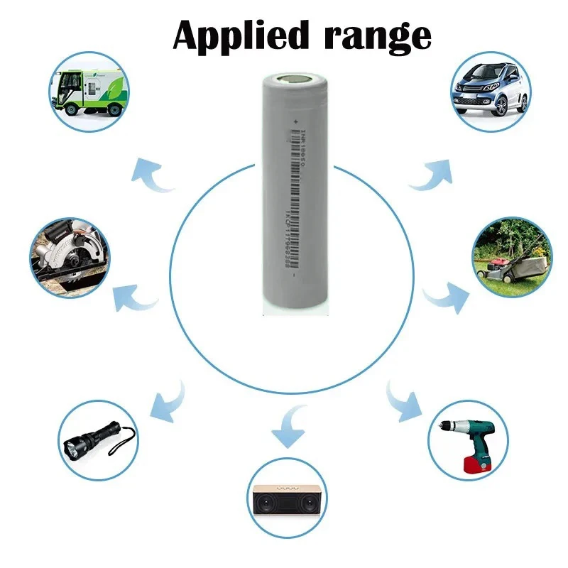 PURFIELD ICR18650 Rechargeable Battery 3.7V 2500mAh Li-ion Battery Cell for Power Tool Battery Flashlight Solar light