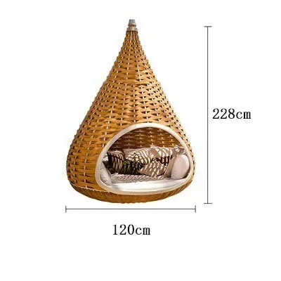 Creative water drop bird's nest hanging basket rattan chair cradle