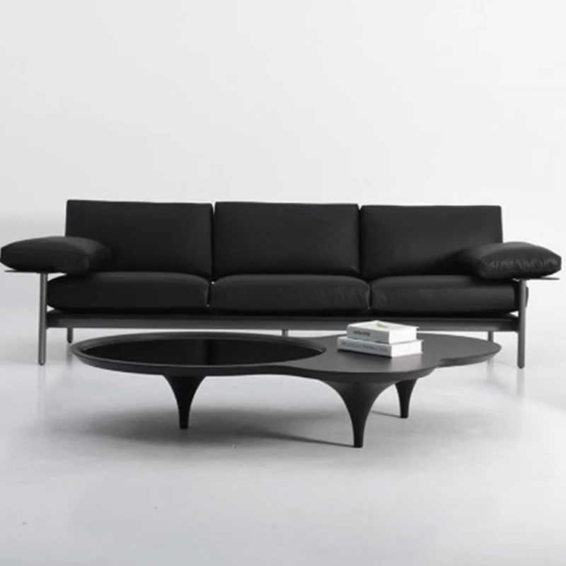 Nordic Black Coffee Table Low Table Living Room Modern Minimalist Special-Shaped Creative Personality Coffee Table