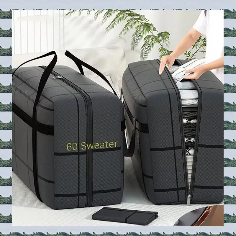 ABQR Large-Capacity Clothes Quilt Storage Bag Moving Storage Bag Portable Hand-Held Dustproof Luggage Bag