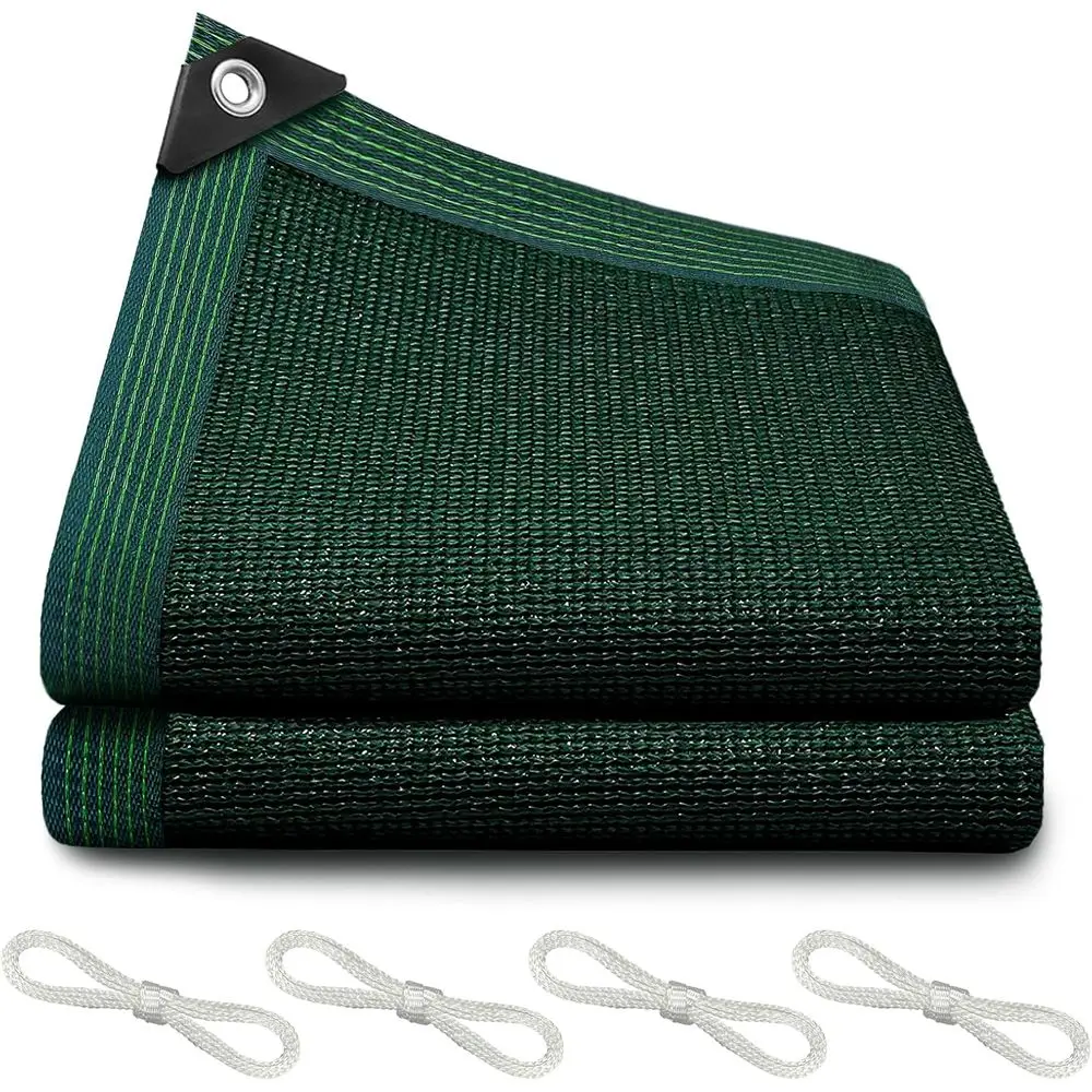 90% Blackish Green Shade Cloth, 10x10T Resistant Garden Sun Shade Net, Durable Mesh Shade Tarp with Reinforced Grommets for Gree