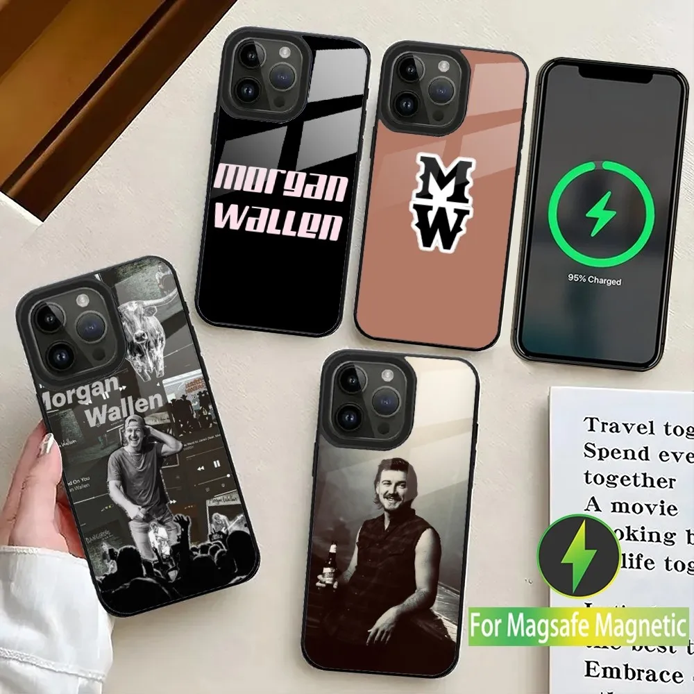 Singer M-Morgan W-Wallen Phone Case For iPhone 16,15,14,13,12,11,Plus,Pro,Max Mini Magsafe Magnetic Wireless Charging