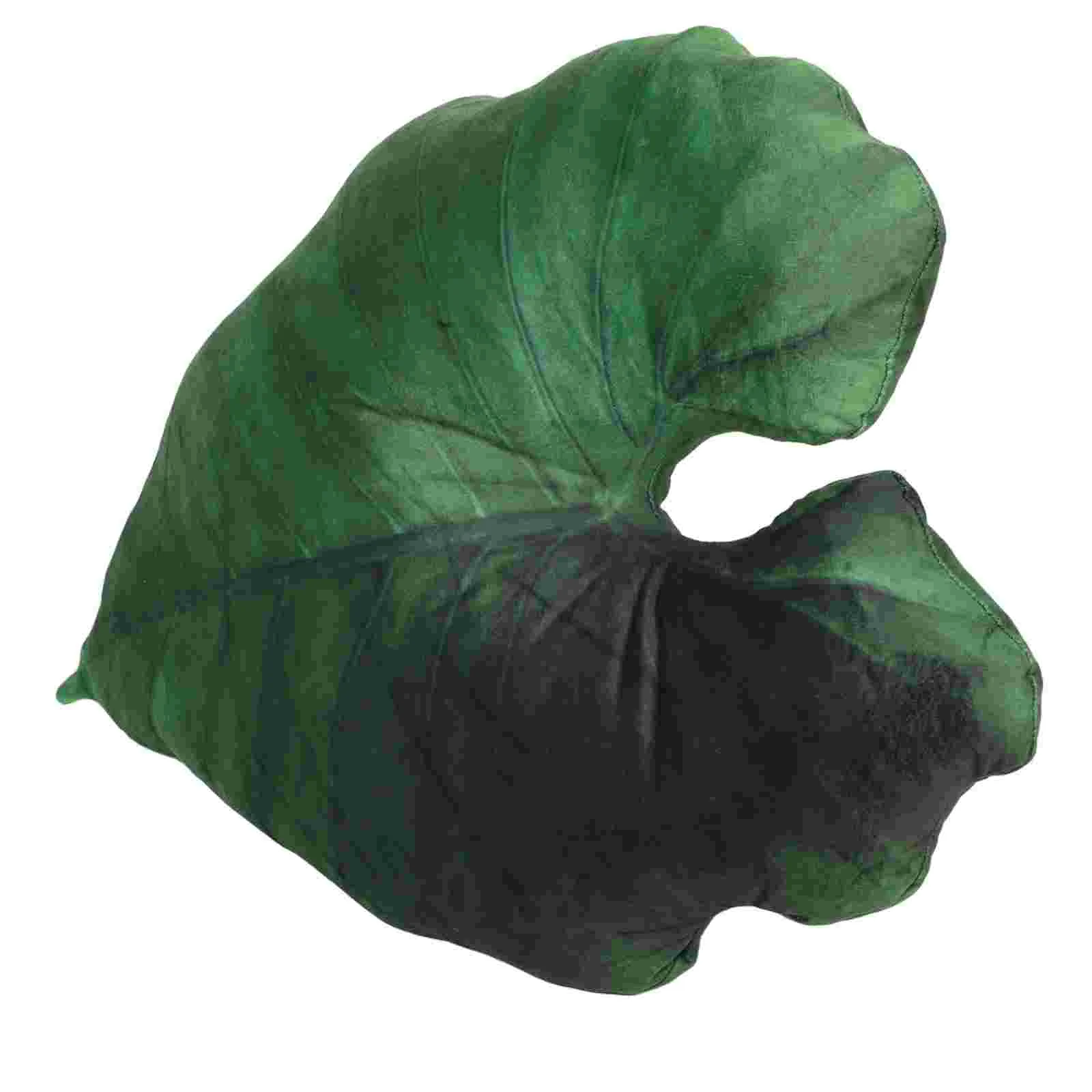 Almohada temática de planta, almohada de hoja de felpa 3d para sofá, cojín de felpa, almohada de hoja para decoración del hogar, almohada en forma de hoja F