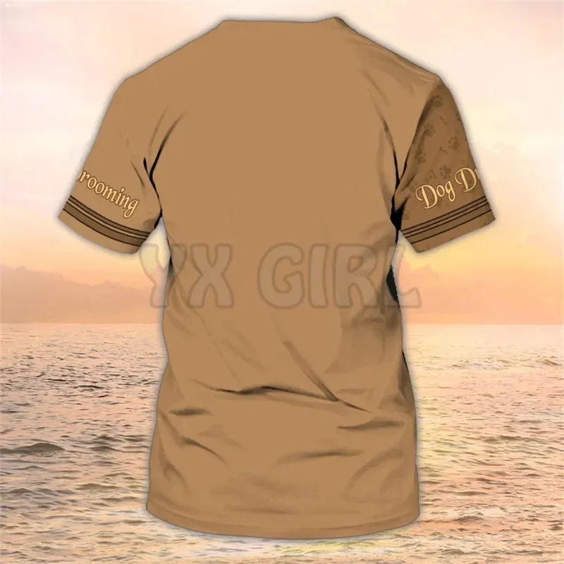 Summer Rocking The Dog Groomer Life Personalized Name 3D Tshirt Pet Groomer Uniform