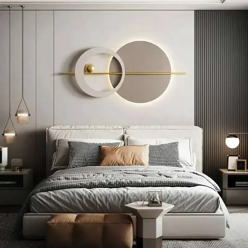 Hotel Decor Wall Italian for Metal Wall Accents Light Three-dimensional Light  Creative Design Wall Decor for Bedroom