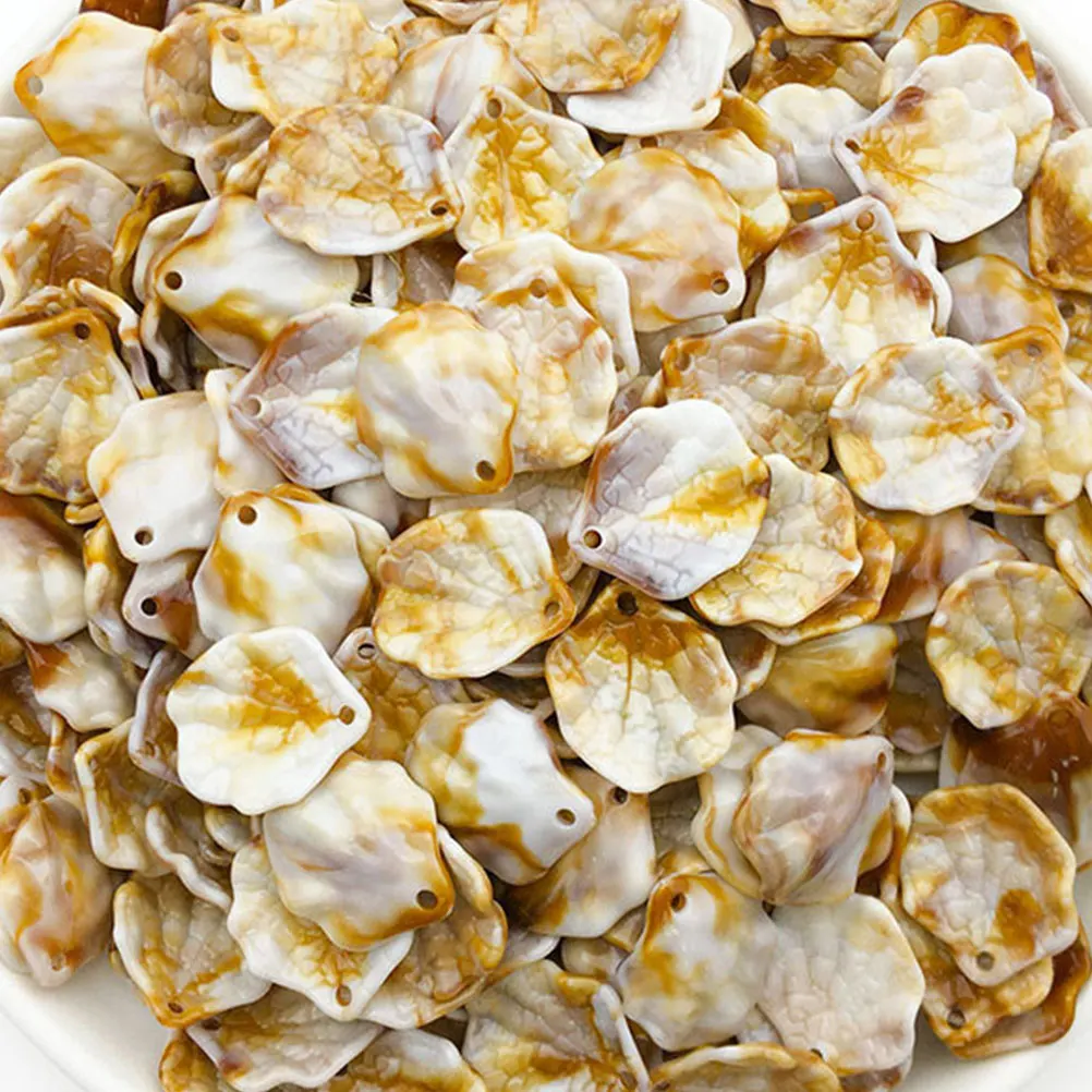 

100 Pcs Shell Jewelry Material Seashell Charms Ocean Theme DIY Pendant Necklace Accessories Lightweight Smooth Acrylic