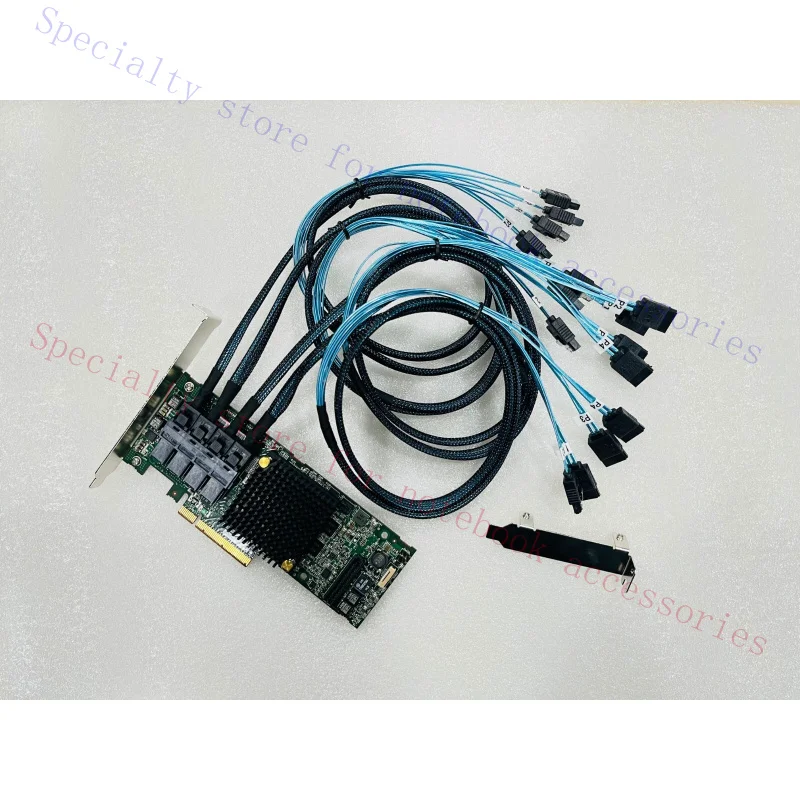 A+ FOR Adaptec ASR-71605 16-Port 6Gb/s 1GB SAS SATA PCIe RAID Controller + 4*SFF-8643