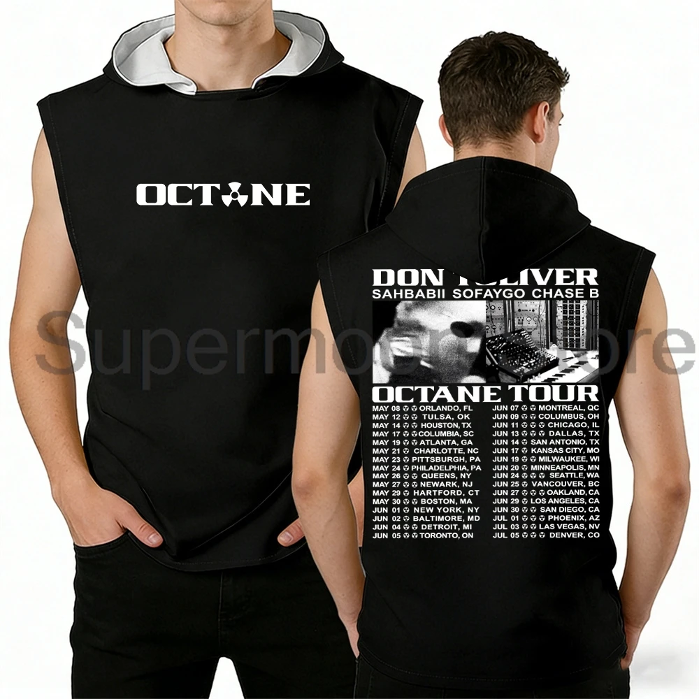 Don Toliver Octane Tour 2026 Hooded Tank Tops Unisex Sleeveless Hoodie Women Men Streetwear Gym Vest