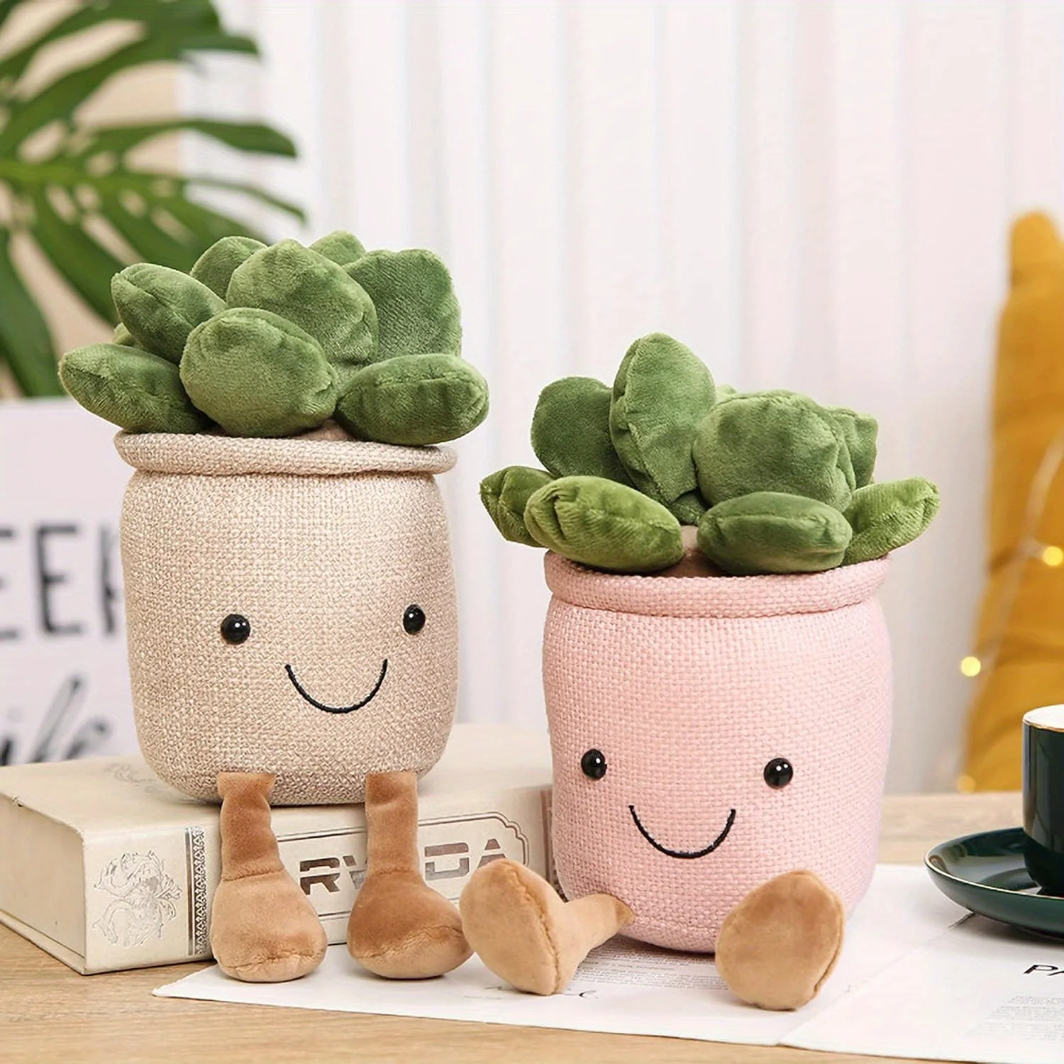 Succulent Plush Toy 25cm - Multi-Color Soft Plushie, Cute Desk Decor, Gift for Plant Lovers, Stuffed Animal for Children