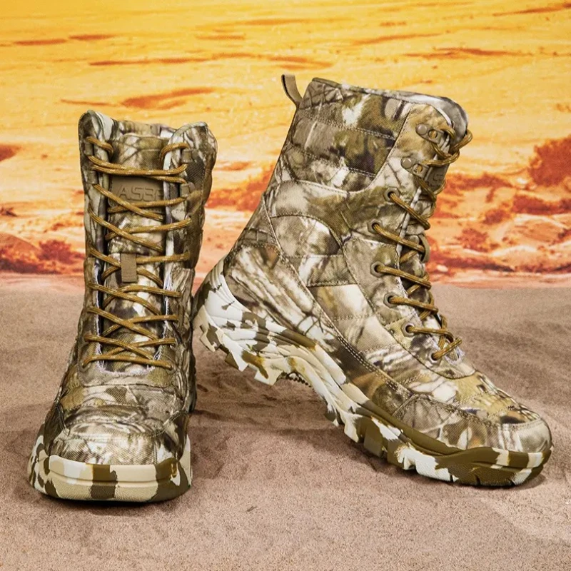 

Camouflage Multifunctional Outdoor Mountaineering Training Boots Men's Wear-resistant Non-slip Lightweight and Comfortable