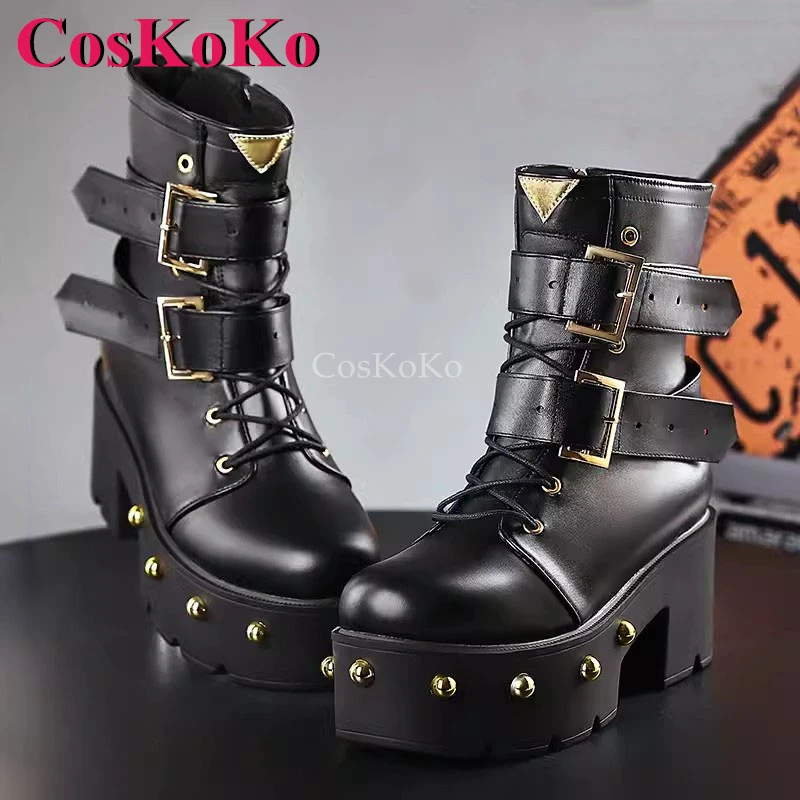 

CosKoKo Nicole Demara Shoes Cosplay Game Zenless Zone Zero Fashion Universal High Heel Boots Halloween Role Play Accessories New